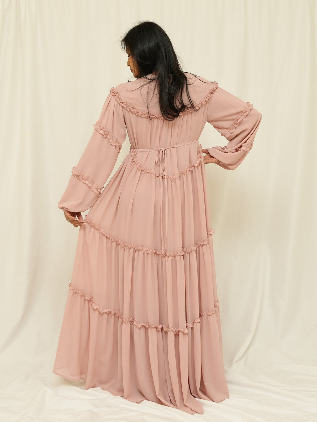 Blush Ruffle Maxi Dress
