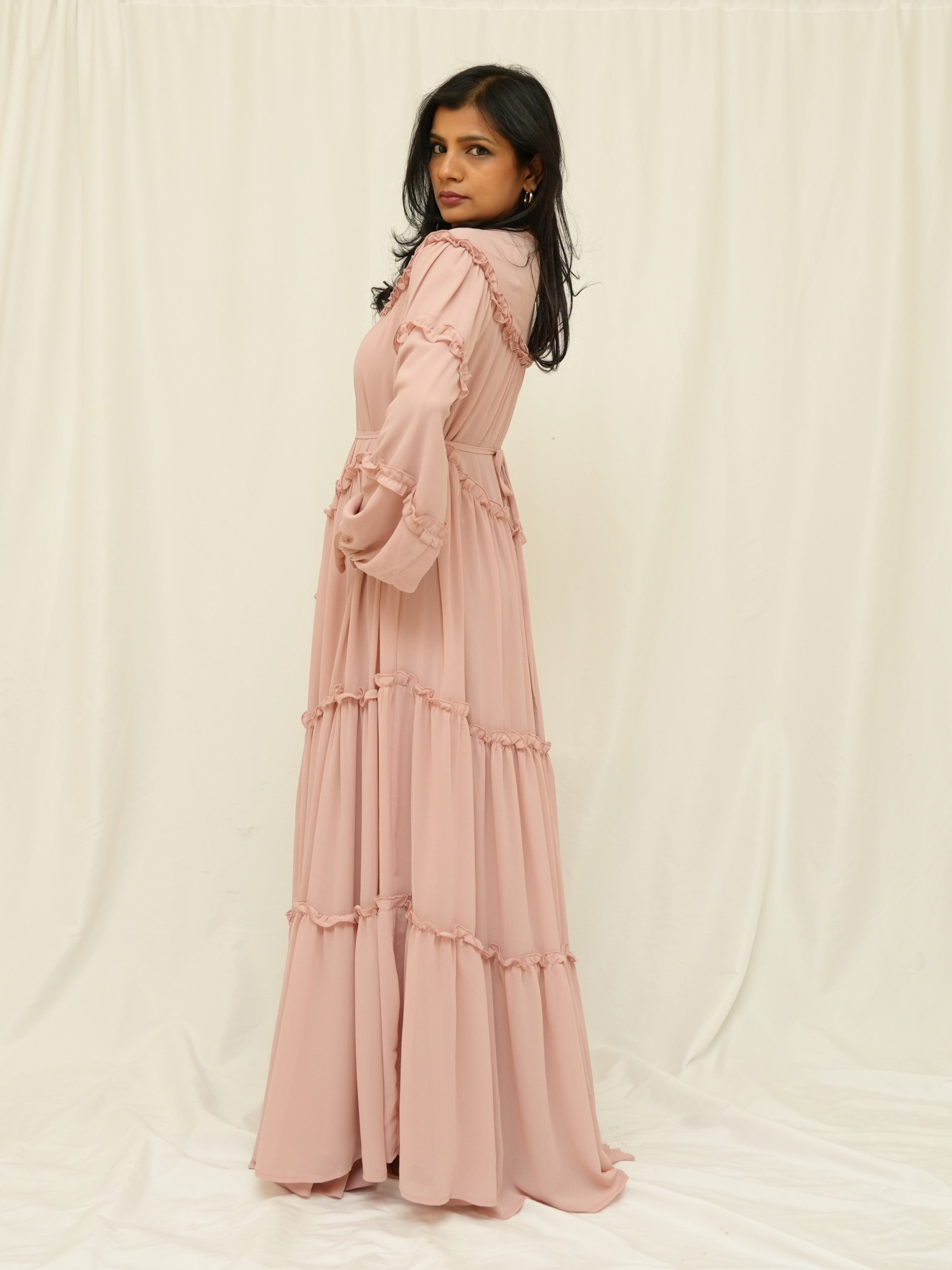 Blush Ruffle Maxi Dress