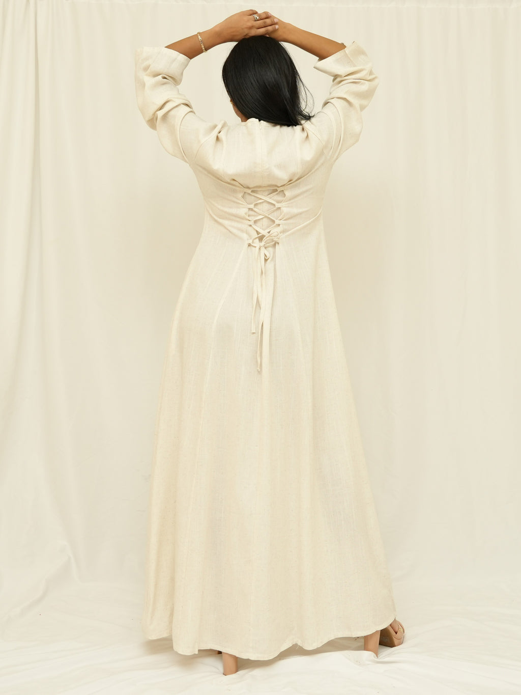 Ivory Structured Maxi Dress