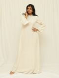 Ivory Structured Maxi Dress
