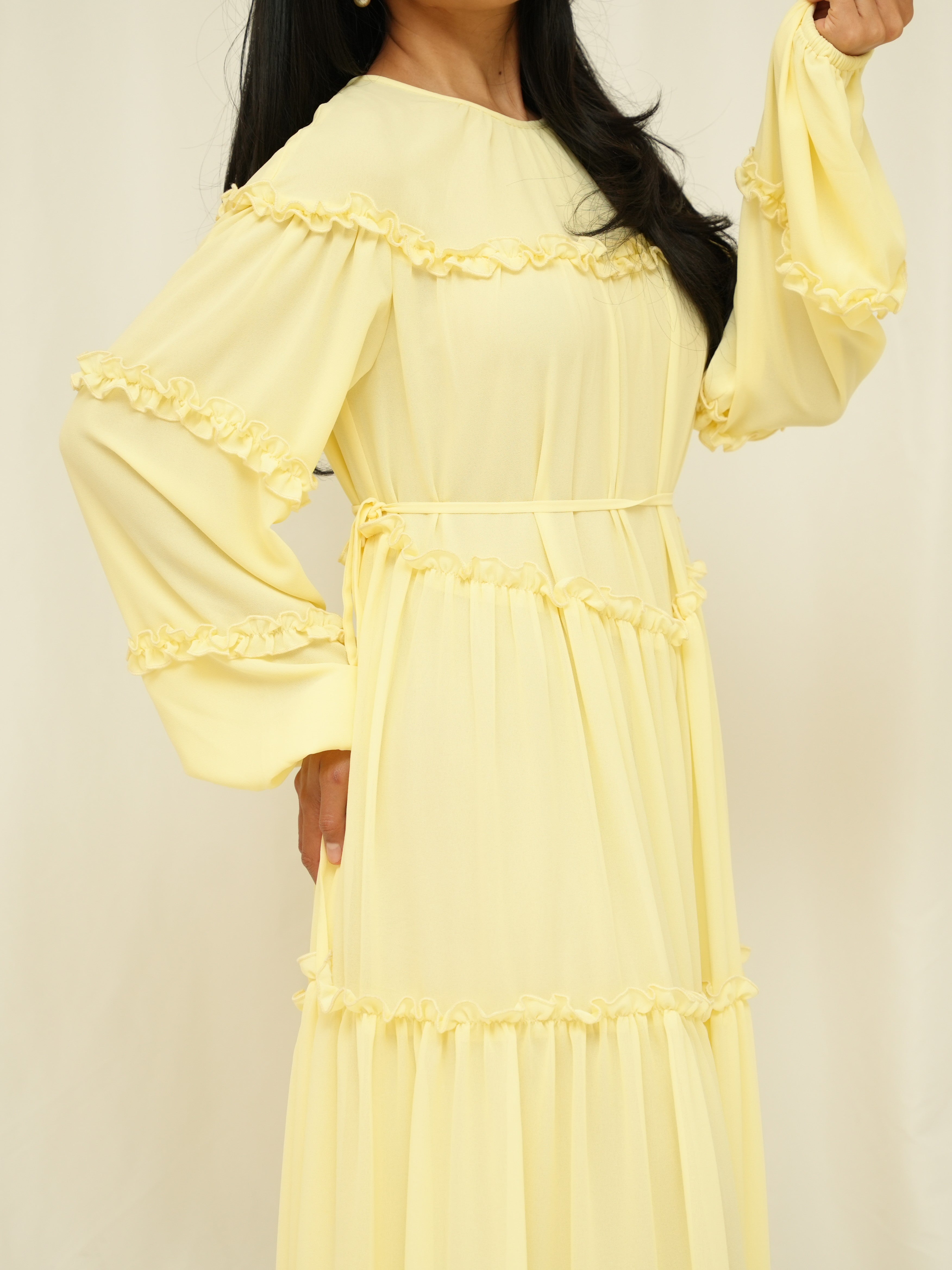 Butter Ruffle Maxi Dress