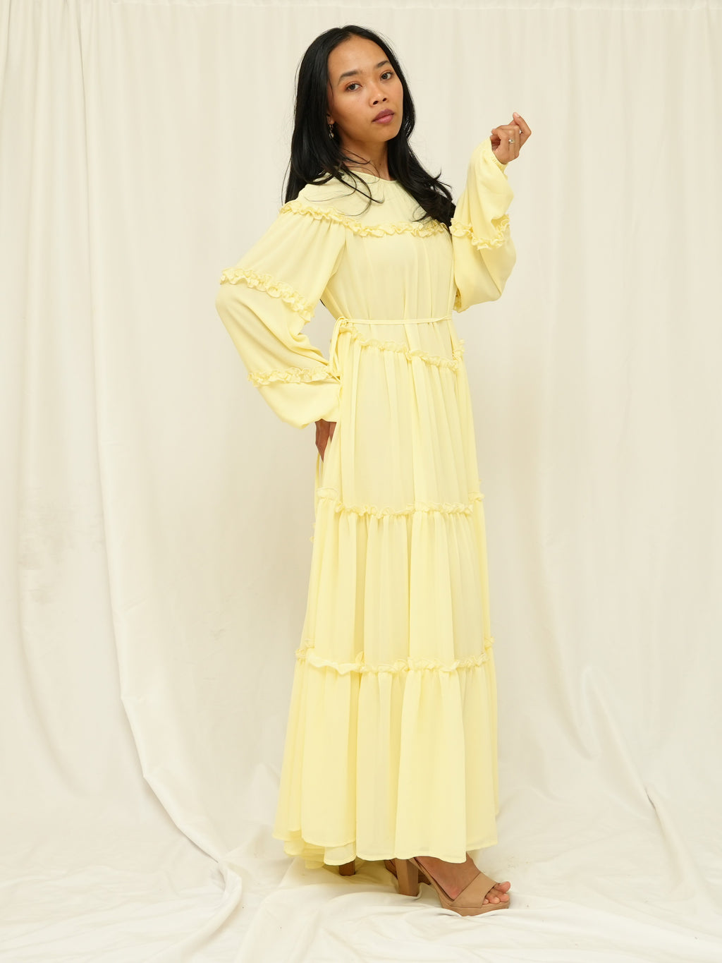 Butter Ruffle Maxi Dress