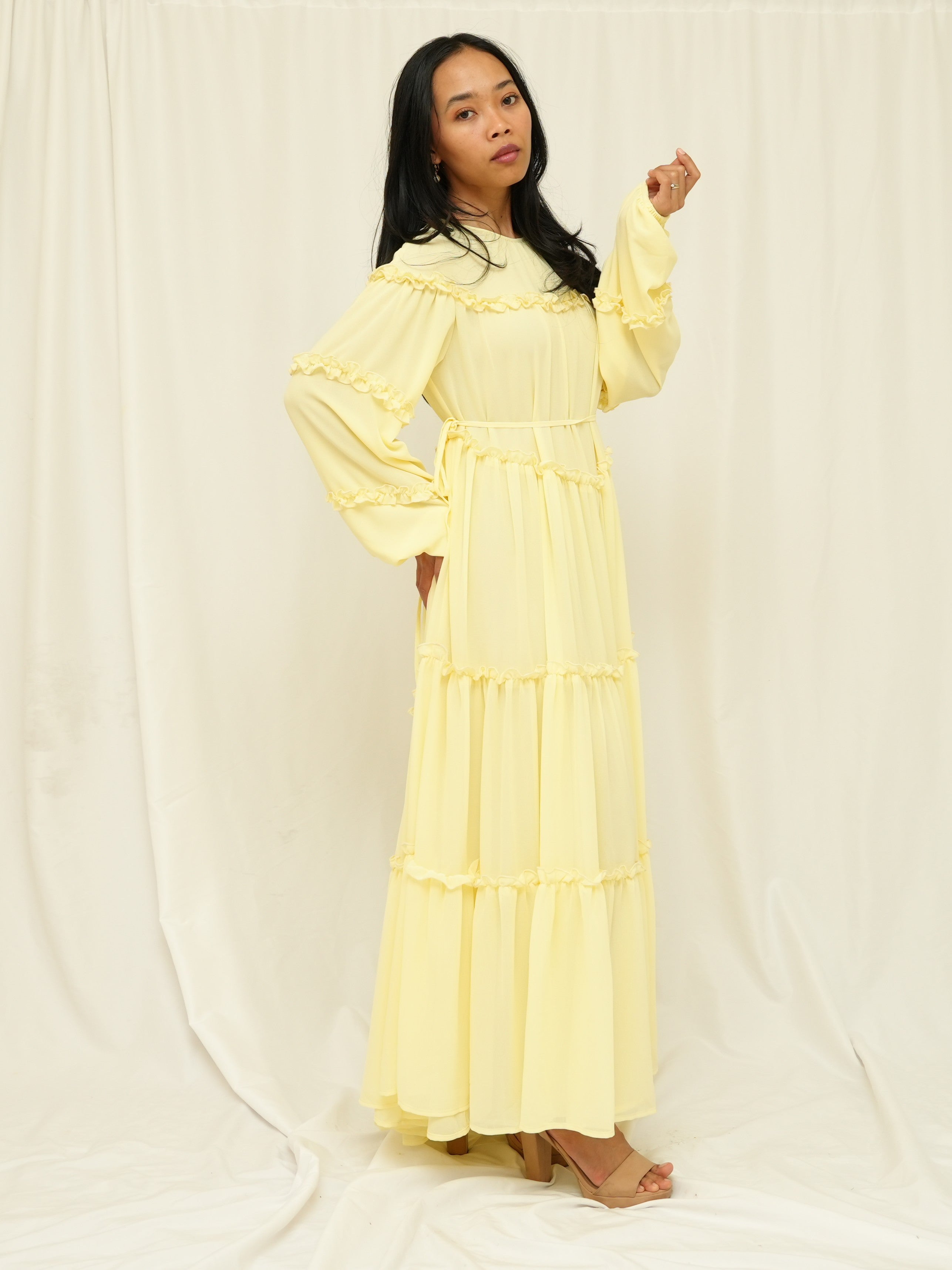 Butter Ruffle Maxi Dress