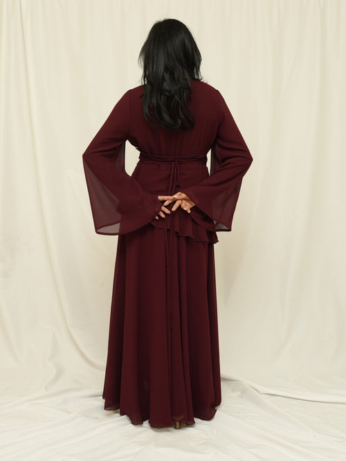 Burgundy Flowing Dress
