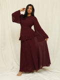 Burgundy Flowing Dress