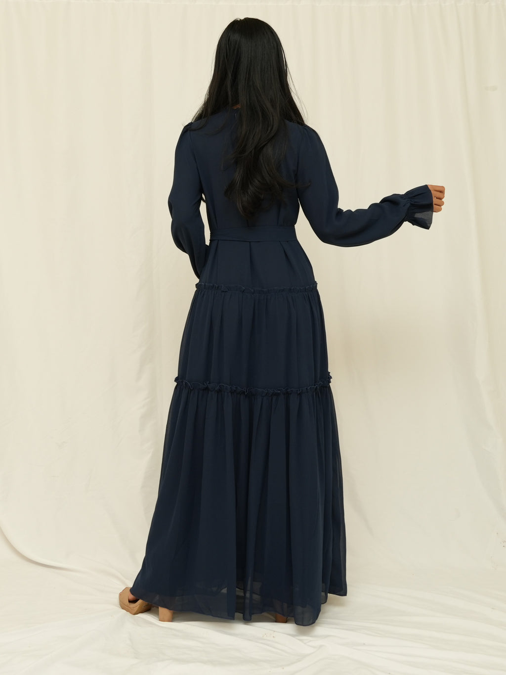 Navy Belted Dress